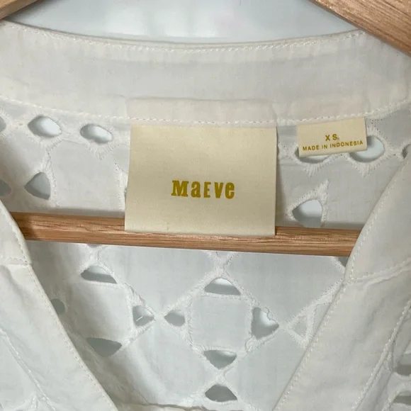 Anthropologie Maeve women’s white lace tunic dress cover-up. - Picture 4 of 8